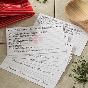 Custom Printed Recipe Cards - Recipe For Love - 4x6 - 6640-A