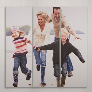 Personalized Split Photo Canvas Prints - 12x36 - 6878-3-12x36