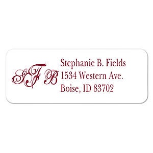 Interlocking Monogram Return Address Labels - 6914-L