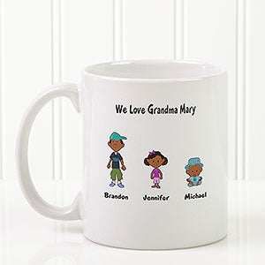 Personalized Coffee Mugs - Family Cartoon Characters - 6977-W