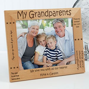 Personalized Grandparent Picture Frames - Sweet Grandparents 8x10 - 6998-L