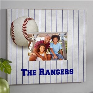 His Team Personalized 4x6 Wall Baseball Frame - Horizontal - 7005-WH