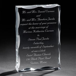 Our Wedding Invitation Engraved Keepsake - 7009-N
