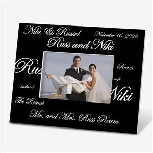 Mr. and Mrs. Collection Personalized 4x6 Tabletop Wedding Frame - Horizontal - 7035