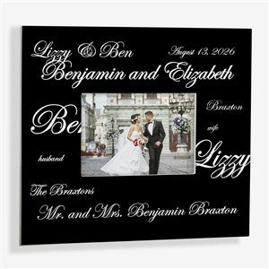 Mr. and Mrs. Collection Personalized 5x7 Wall Wedding Frame - Horizontal - 7035-WH