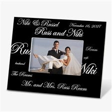 Mr. and Mrs. Collection Personalized 4x6 Tabletop Wedding Frame - Horizontal - 7035