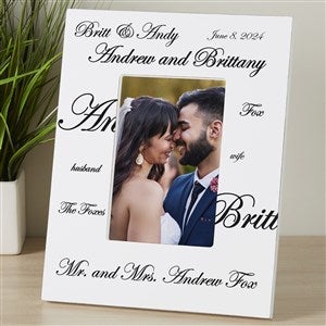 Mr. and Mrs. Collection Personalized 4x6 Tabletop Frame - Vertical - 7035-TV