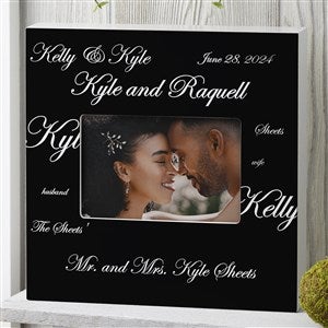 Mr & Mrs Collection Personalized 4x6 Box Frame - Horizontal - 7035-BH