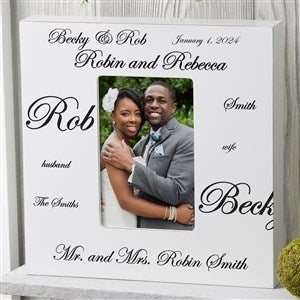 Mr. and Mrs. Collection Personalized 4x6 Box Frame - Vertical - 7035-BV