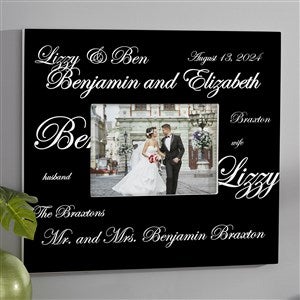 Mr. and Mrs. Collection Personalized 5x7 Wall Frame - Horizontal - 7035-WH