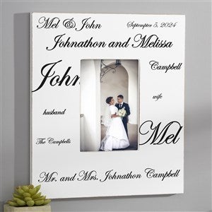 Mr. and Mrs. Collection Personalized 5x7 Wall Frame - Horizontal - 7035-WV