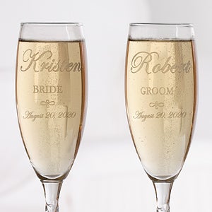 custom champagne glasses