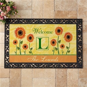 Summer Sunflowers Personalized Doormat- 20x35 - 7103-M