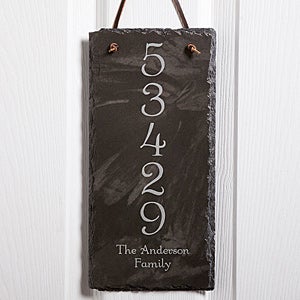 House Number Personalized Slate Plaque - 7105
