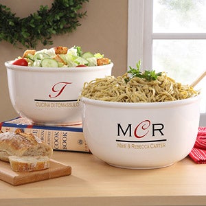 Chefs Monogram Personalized Serving Bowl - 7110