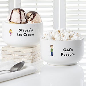 Family Characters Personalized 14 oz. Treat Bowl - 7134-N