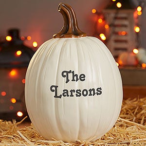 Our Family Patch Personalized Pumpkins - Large Cream - 7144LC
