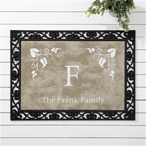 Personalized Family Doormat - Elegant Monogram - 7198