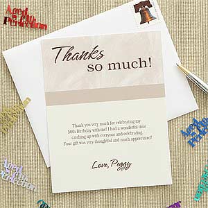 Then and Now Custom Thank You Cards - 7253