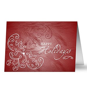 Swirls Holiday Card - Premium - 7291-P