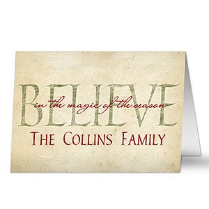 Believe In Christmas Holiday Card - 7333
