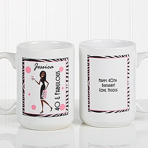 Birthday Girl Personalized Coffee Mug for Women - 15 oz - White Handle - 7360-L