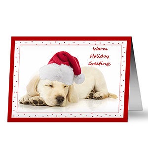 Santas Little Helper Greeting Card - 7476