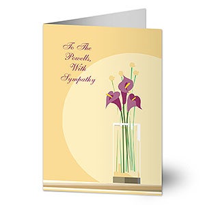 With Sympathy Personalized Greeting Card - 7479