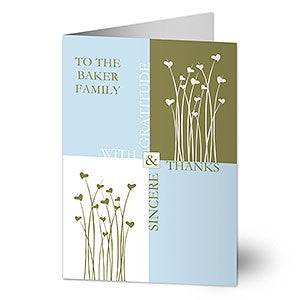 Gratitude & Thanks Personalized Greeting Card - 7482