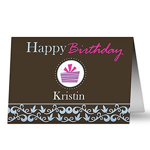For Her Birthday Personalized Greeting Card - 7488