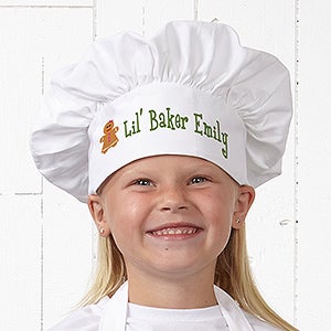 Lil Christmas Baker Personalized Chef Hat - 7647