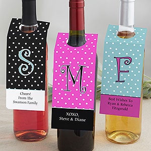 Dot To Dot Personalized Wine Bottle Tags - 7740