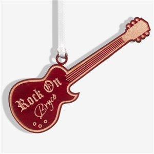 Rock On Red Wood Guitar Ornament - 7753-R