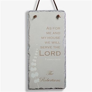 We Will Serve The Lord Personalized Slate Sign - 7775