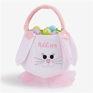 Personalized Girls Easter Basket - Pink Easter Bunny - 7974-P