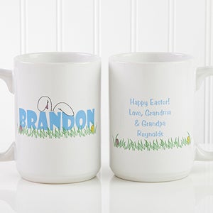 Large Personalized Easter Mugs - Bunny Ears To You - 7976-L