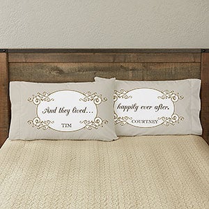 Happily Ever After Personalized 20" x 40" King Pillowcase Set - 7997-K
