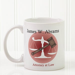 Coffee & Counsel Personalized Coffee Mug 11 oz.- White - 8009-S
