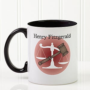 Coffee & Counsel Personalized Coffee Mug 11 oz.- Black - 8009-B