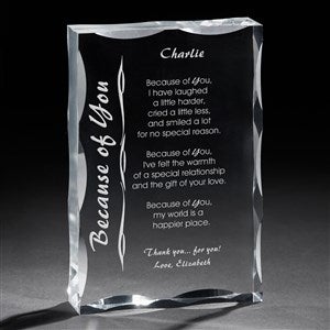 Because Of You Personalized Keepsake - 8096
