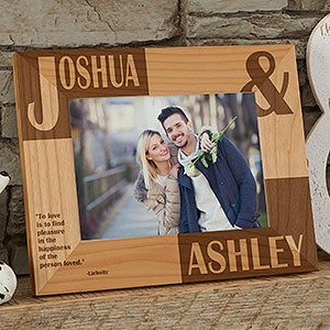 Romantic Personalized Picture Frames - Because of You - 5x7 - 8098-M