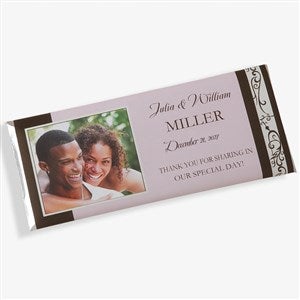 Personalized Photo Wedding Favor Candy Bar Wrappers - 8117-WP