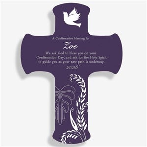 A Confirmation Blessing Personalized Wall Cross-8x12 - 8129-L