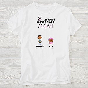 Her Reasons Why Personalized Hanes Fitted Tee - 8159-FT