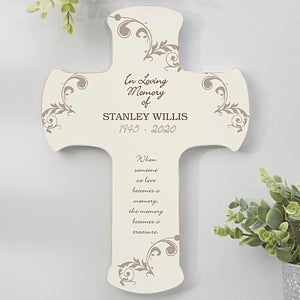 In Loving Memory Personalized Cross - 8x12 - 8202