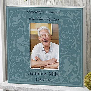 Forever In Our Hearts Personalized Memorial Frame - 4x6 Vertical Box - 8203-BV