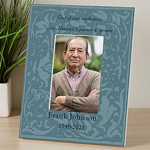 Forever In Our Hearts Personalized Memorial Frame - 4x6 Vertical Tabletop - 8203-V