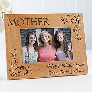 Personalized Picture Frames for Mom - Loving Hearts - 4x6 - 8240-S