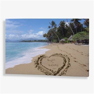 Our Paradise Island Personalized Canvas Print- 12 x 18 - 8493-S