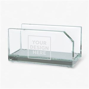 Personalized Logo Glass Business Card Holder - 8554